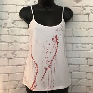 Women’s Peck & Peck custom dyed bloody tank top